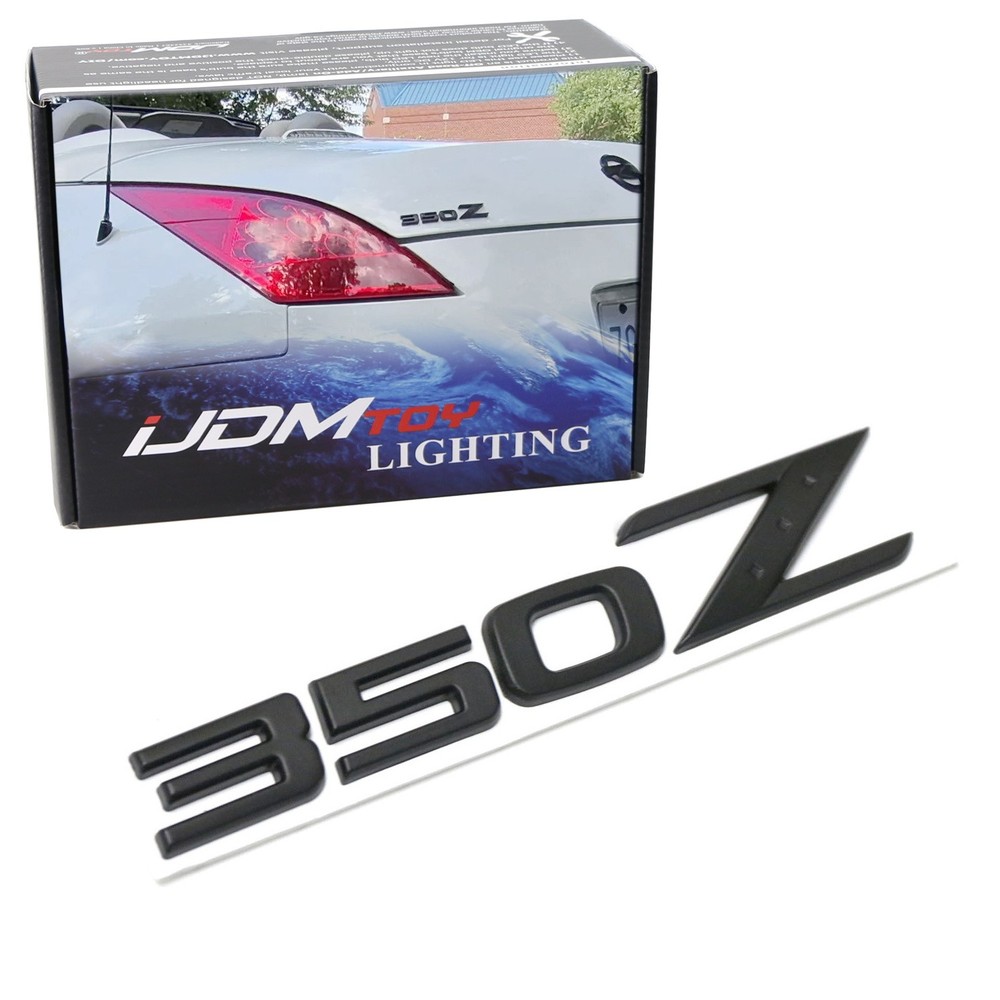 Matte Black Finish 3D Raised Trunk Lid Letter Pieces For 2003-08 Nissan 350Z Z33