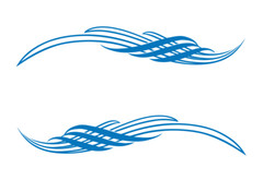 Hot Rod Pinstriping Decals – Set of 2 – 10″ x 1.75″ – Free shipping – 1 color