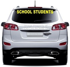 School Students Windshield Decal Sticker Bus Van Car Truck Kid Ride Banner Vinyl