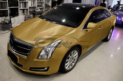 Premium Gold Brushed Aluminum Steel Vinyl Wrap Sticker Film Decal Air Release