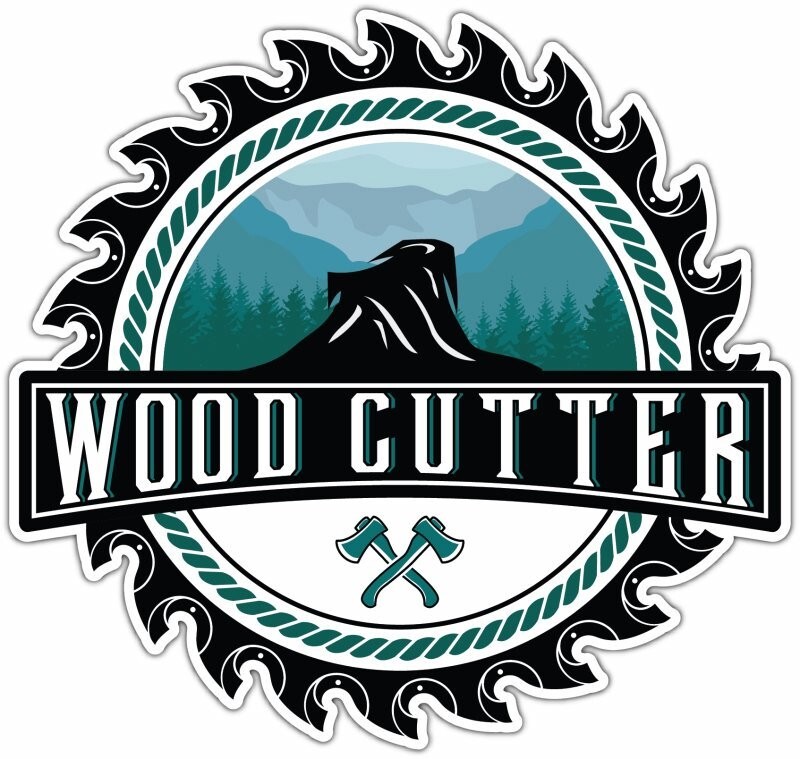 Wood Cutter Circular Saw Lumberjack Woodwork Car Bumper Window Sticker Decal