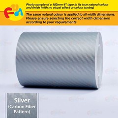 CARBON FIBER SILVER 8″ 203mm PIN STRIPE Car Model Streamline TAPE Vinyl Sticker