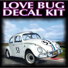 HERBIE “LOVE BUG” vehicle reproduction kit VW w/ extra stripe – LAMINATED
