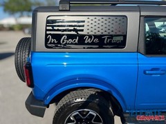 For Ford Bronco Decals Graphic Side Window Flag Stickers Vinyl Stripes 2021-2025