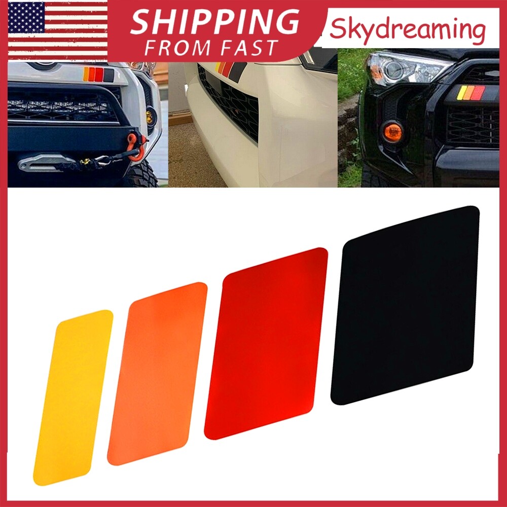 Classic Retro Style TriColor Stripe Decal Sticker For Toyota/Lexus, etc 13inch J