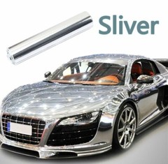 Chrome Mirror Vinyl Film Wrap Sticker Decal Stretchable Reflective Super Gloss