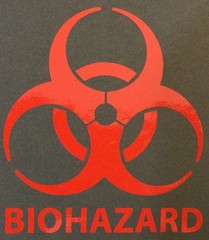 NEW LIME GREEN BIOHAZARD LOGO WARNING DANGER ZOMBIE OUTBREAK VINYL DECAL STICKER