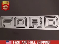TAILGATE DECAL fits 1992-1996 OBS Ford F150. F250, F350 Silver/Black TOP QUALITY