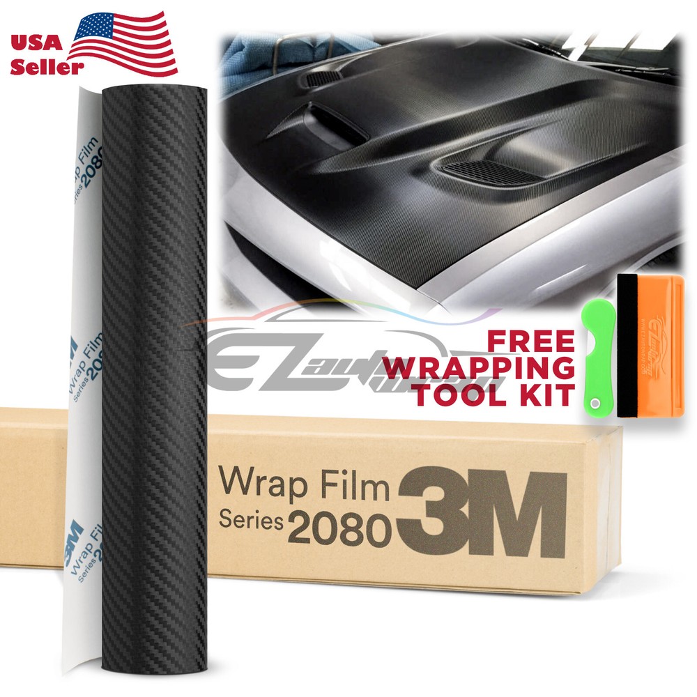 Genuine 3M 2080 Series CFS12 Carbon Fiber Black Vinyl Wrap Vehicle Film Decal
