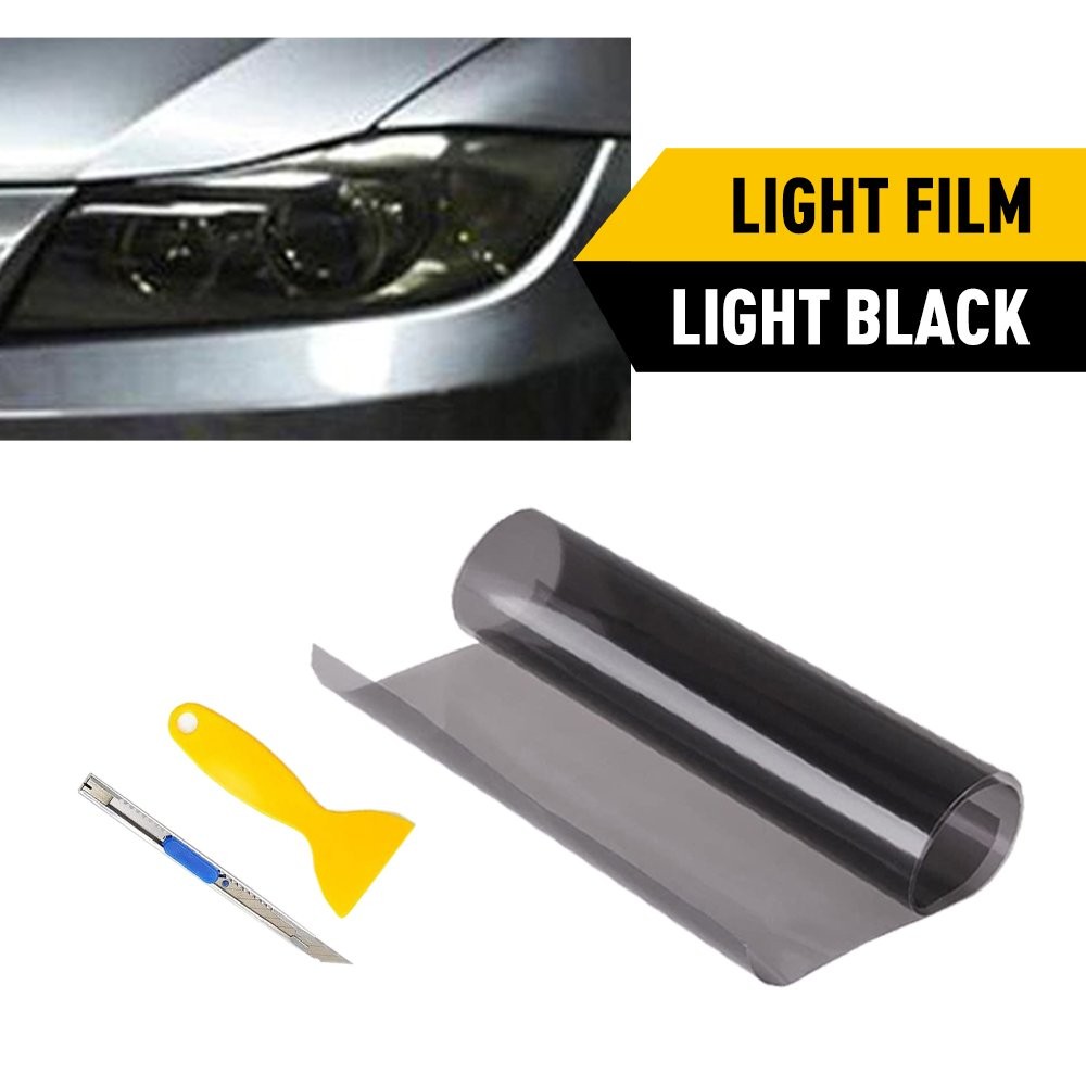 4X 12″x72″ Headlight Taillight Fog Light Tint Film Vinyl Wrap Universal For Car