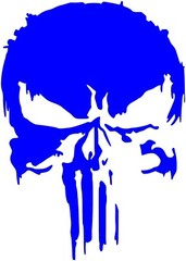 Punisher Skull Premium Vinyl Decal 23″X 15.67″