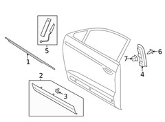 Genuine Ford Molding Door Outside EJ7Z-7820554-AA