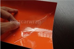 Whole Car Wrap 50FT x 5FT Glossy Vinyl High Gloss Film Sticker Orange Air Free
