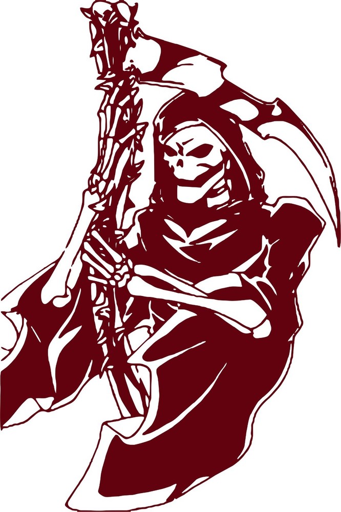 Grim Reaper Skull Robed Skeleton Scythe Car Truck Window Vinyl Decal Sticker