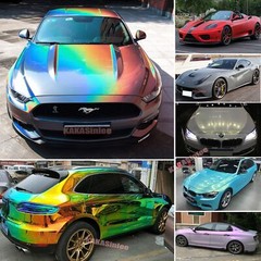 65FT Full SUV Car Wrap Chameleon Pearl Glossy Film Satin Chrome Vinyl Sticker AX