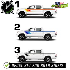 Side Retro Vinyl Racing Stripes – Fits 2005 – 2015 2016 – 2020 Toyota Tacoma TRD