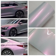 Gloss Light Gray Shift to Lilac Purple Flip Chameleon Vinyl Car Wrap Film Roll