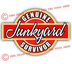 Genuine Junkyard Survivor, Rat Rod,Hot Rod, Gasser,4×5 inch, Decal Sticker