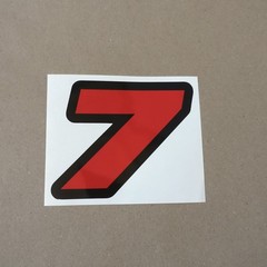 Custom Race Number Vinyl Sticker Car Bike Motorcycle Racing Yellow Green Blue