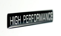 HIGH PERFORMANCE EMBLEM (B) BLACK SATIN