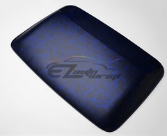 ESSMO PET Marble Forged Matte Carbon Fiber Royal Blue Car Vehicle Vinyl Wrap