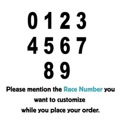 Custom Set of 2 x Oval Racing Any Numbers Plate 6″ 8″ 10″ 12″ 14″ Height Sticker
