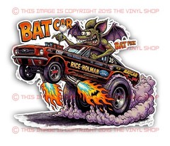 AFX Rice & Holman Ford Mustang Bat Car of Al Joniec NHRA drag racing decal