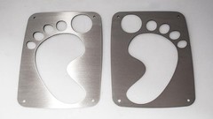 Footprint Tail Light Covers 2p for 2018 Jeep Wrangler [Stainless Steel/Brushed]