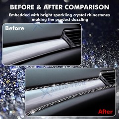 Glitter Diamond DIY Moulding Trim Strip Line Interior Exterior Decor For Car SUV