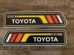 4.5 X 18” TOYOTA Truck Vintage Retro Stripes decal sticker Left And Right Set