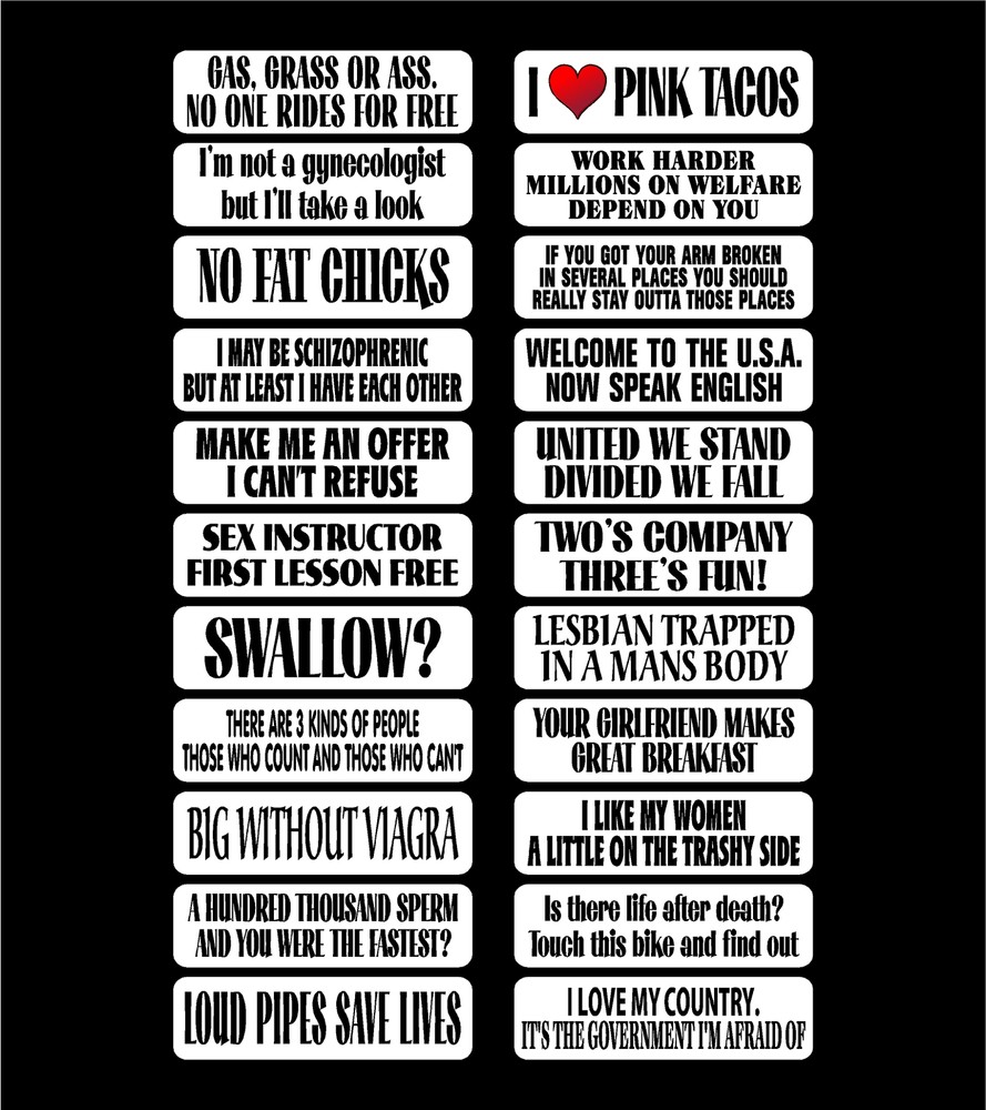 MOTORCYCLE HELMET decals – we have all the best quotes – Hardhat stickers