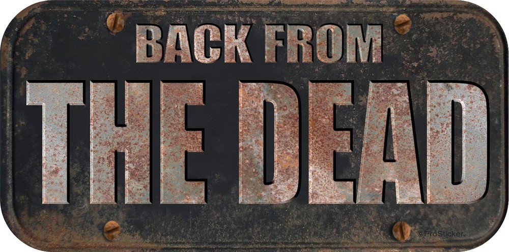 ProSticker 735 (One) 4″x8″ Rat Rod Back From The Dead Decal Sticker Not A Plate