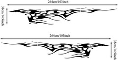 Self-Adhesive Flame Graphics Decals – 2Pcs 103” for Trucks & Off-Road Vehicles