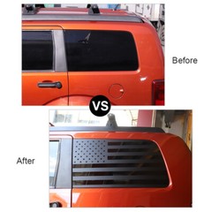 🔥Black Rear Window Sticker Decal Trim Decoration For 07-12 Dodge Nitro USA Flag