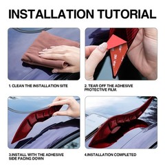 3D Dragon Horn Car Roof Decal – Creative Devil Horns for Sedan, SUV, Pickup – No