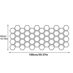 Honeycomb Pattern Waist Line Sticker Decal Vinyl Car Body Side Decor 100X40CM
