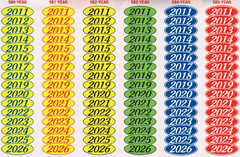1 of each year 2014-2026 Oval Model Windshield Year Stickers Vinyl Dealership