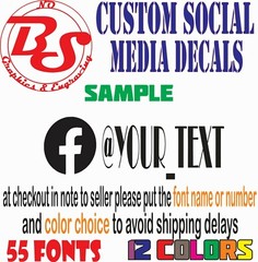 2 CUSTOM FACEBOOK USERNAME INSTAGRAM TWITTER PINTEREST SNAP Social Media noBS