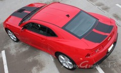 Factory Rally Vinyl Graphic Hood Decals Pro Racing Stripes 3M for 2014 SS Camaro
