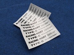 Racing HART TYPE-C Decal Stickers Curve Rims Original Size