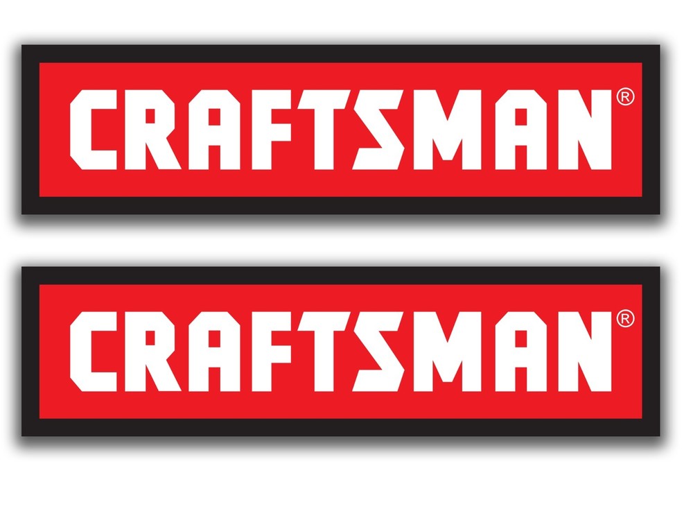 2x Craftsman Logo Die Cut Laminated Vinyl Decal Sticker Choose Sizes Tools