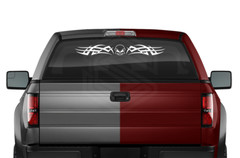 102-01 SKULL Windshield Decal Window Sticker Vinyl Graphic Tribal Skull Design