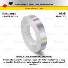 1/2″ Roll Vinyl Pinstriping Pin Stripe Solid Line Car Tape Decal Stickers 12mm