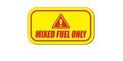 MIXED FUEL ONLY STICKER diesel gasoline gas decal truck label 3M vinyl garage