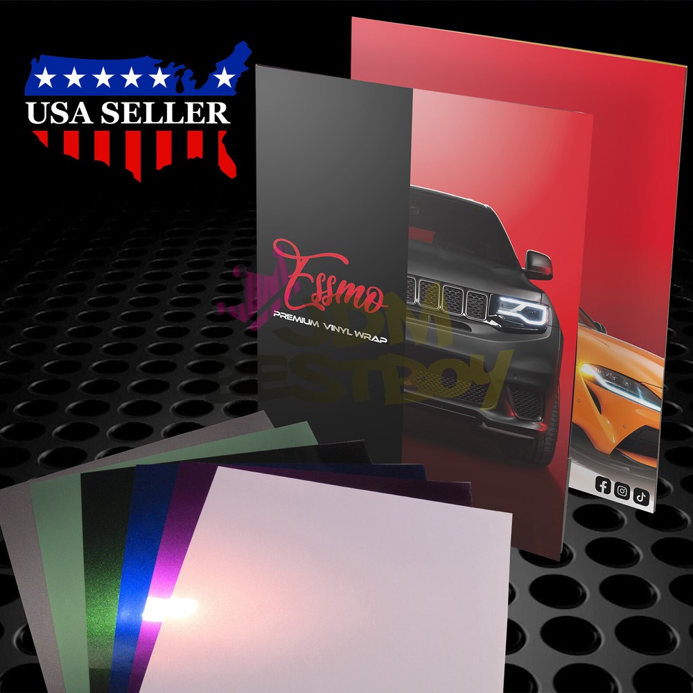 ESSMO Brochure Sample Swatch Gloss Metallic PET Car Wrap Vinyl Wrapping Film DIY