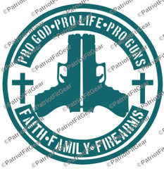 Pro God Pro Life Pro Guns,Gun Rights,Molon Labe,We The People,Custom Vinyl Decal