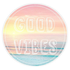 Good Vibes Beach Vinyl Decal Sticker | For Cars Trucks Vans Walls Laptops Cups