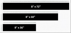 NEW Fits CHALLENGER 8″ Single Offset Racing Stripes Vinyl Decal Graphics