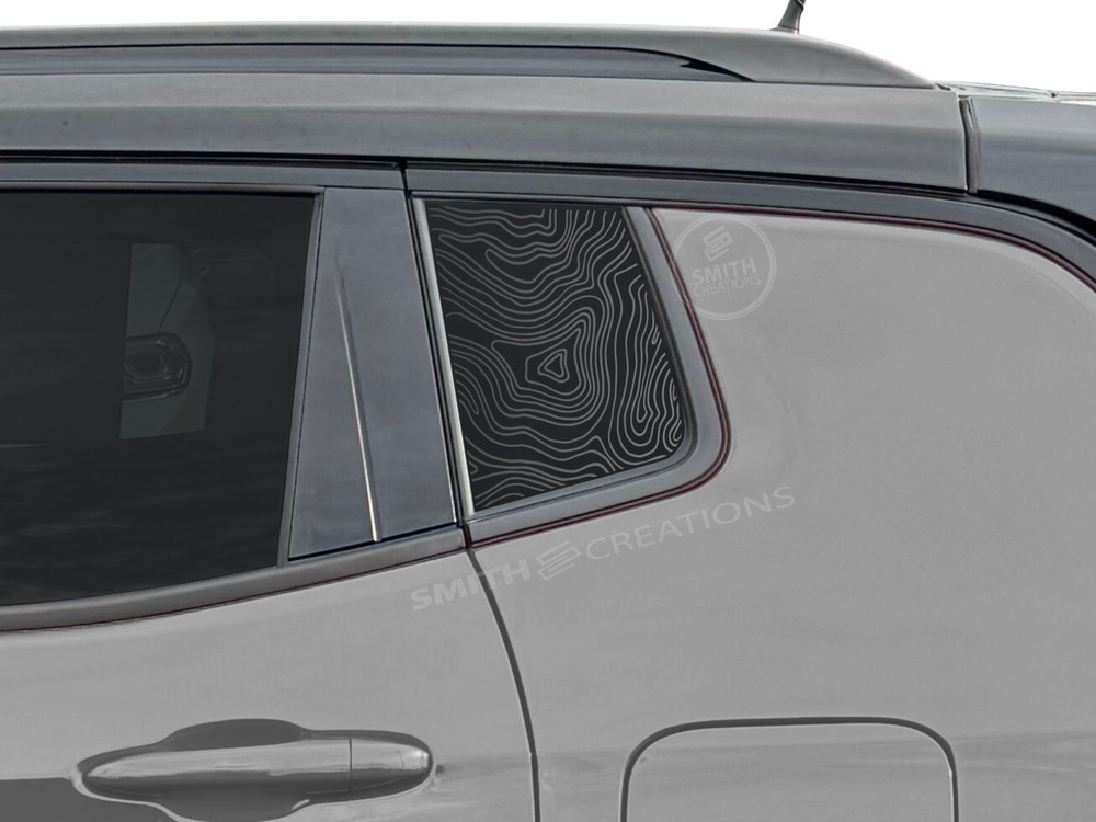 Fits 2017-25 Jeep Compass Rear Side Window Topographic LINES ONLY Window Decal