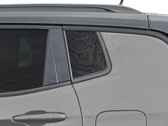 Fits 2017-25 Jeep Compass Rear Side Window Topographic LINES ONLY Window Decal